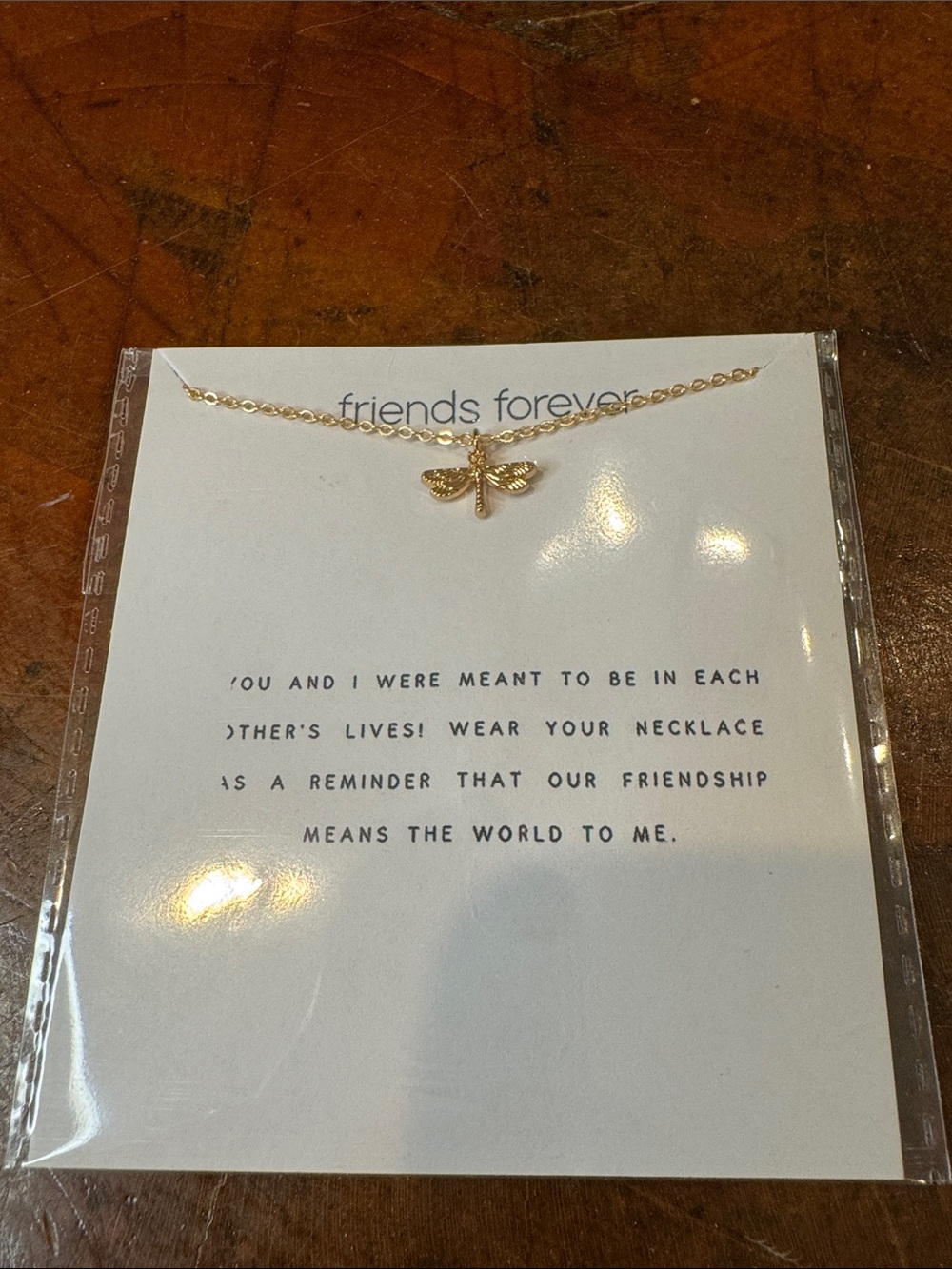 Gold Dragonfly Necklace - Friends Forever